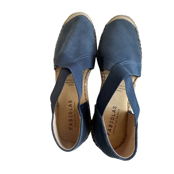 FABIOLAS Blue Slip On Espadrille Flats Size 38 - Picture 6 of 9